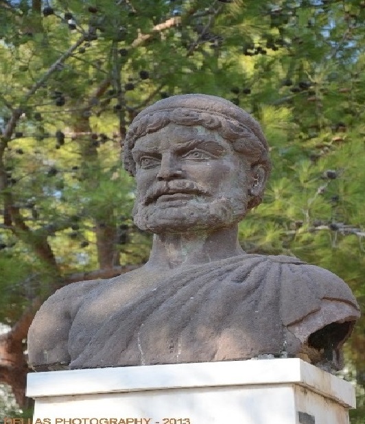 Bust statue of odyssyus