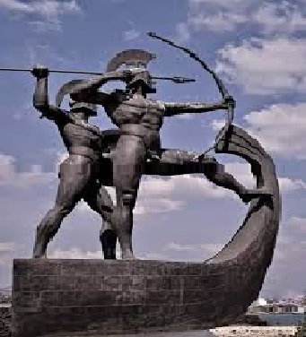 Statue of two Trojan Soldiures