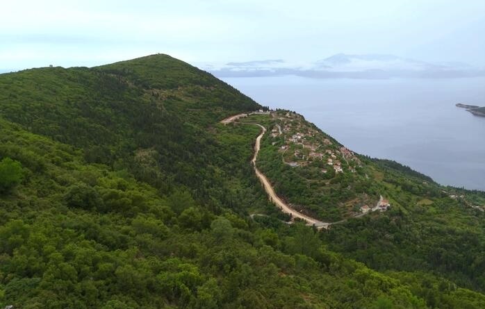 large landscape of grassy mountains
